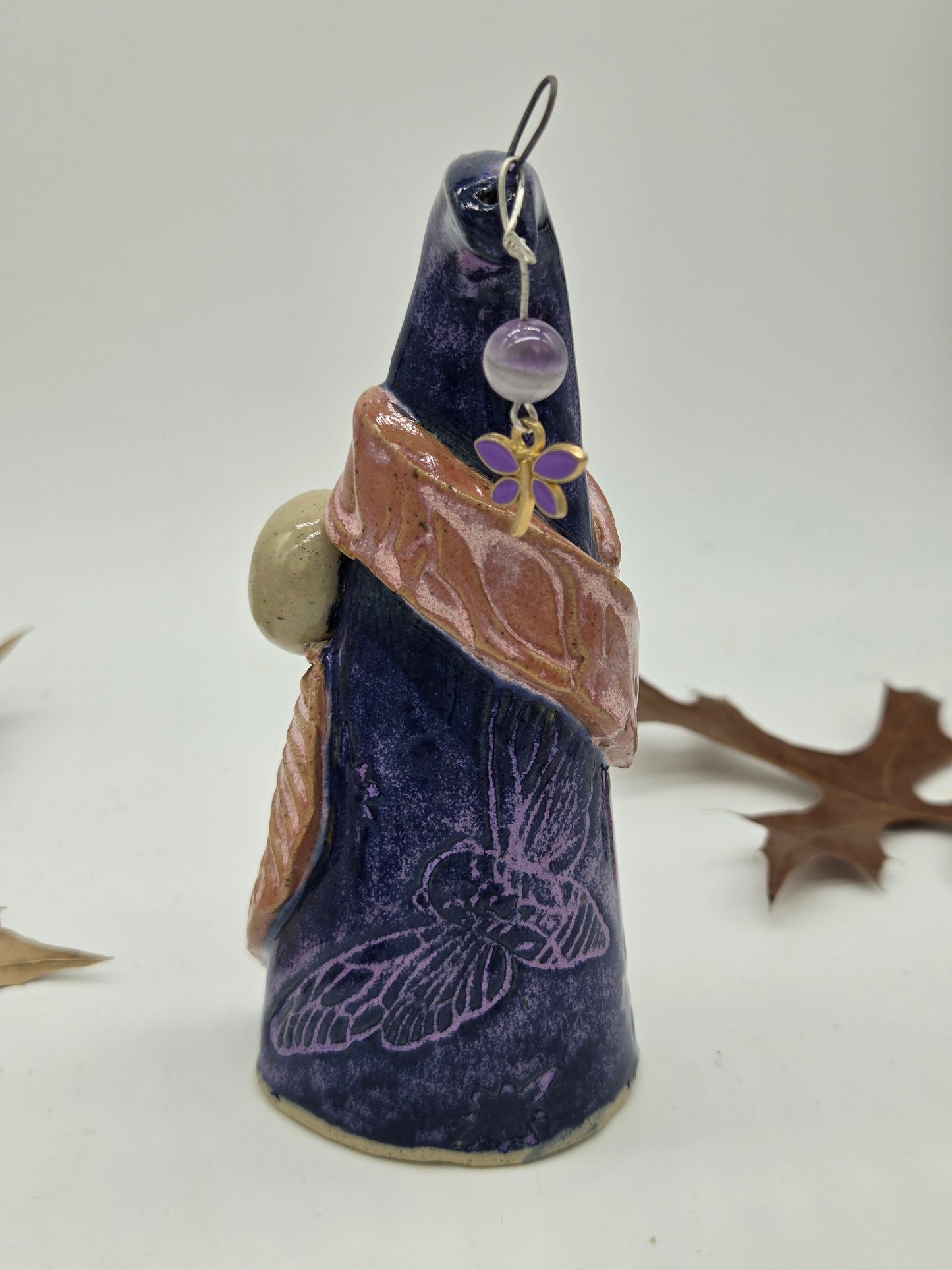 Ceramic gnome - Purple Moth