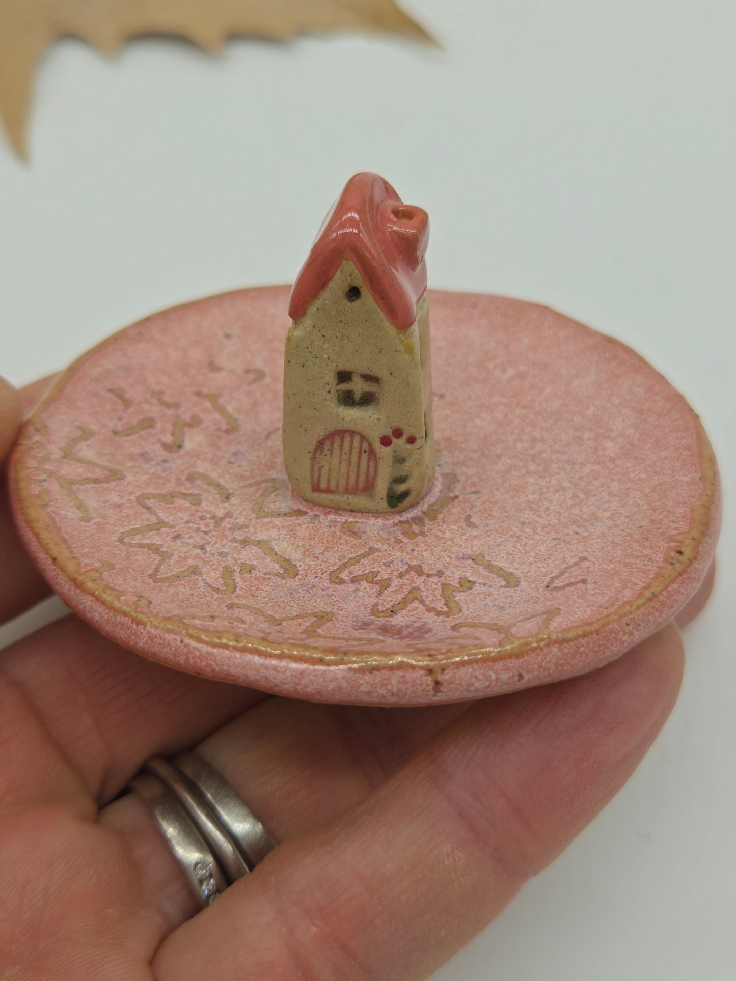Tiny House Ring Dish - Pink with Pink Roof