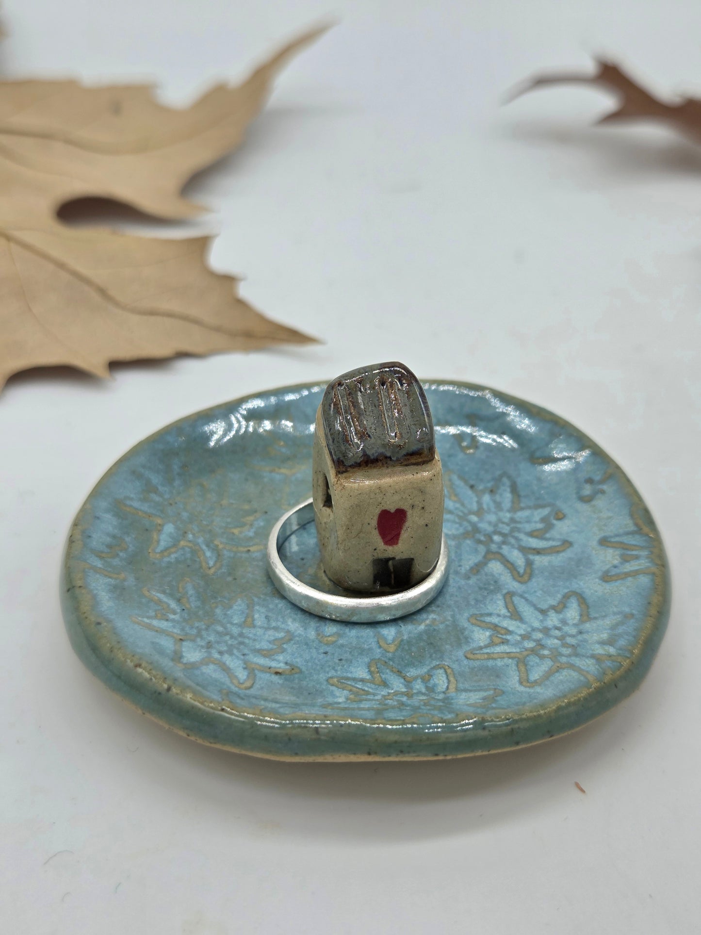 Tiny House Ring Dish - Blue with Grey Roof