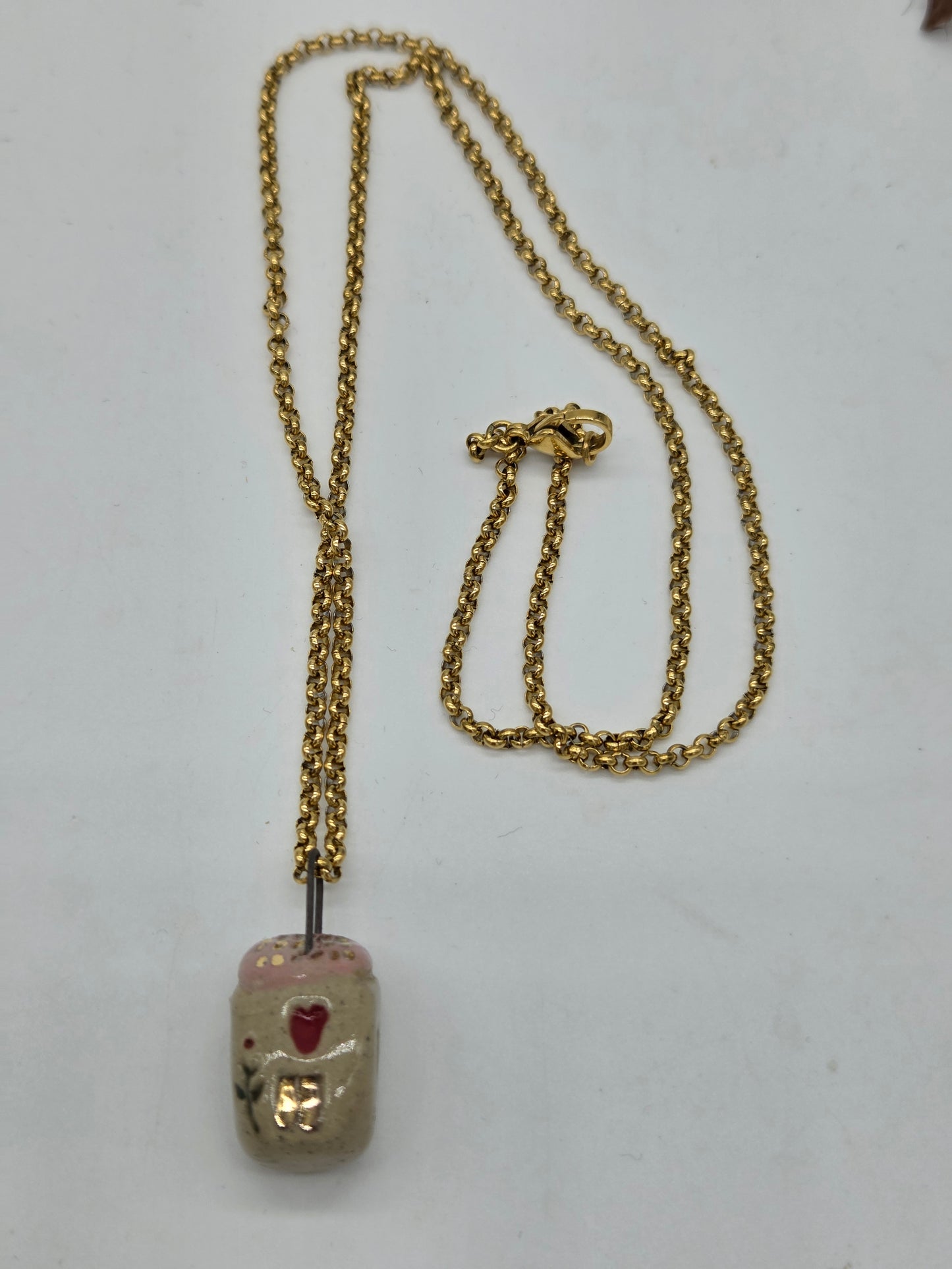 Tiny House Pendant on 18ct Gold Plated 24" Rolo Chain