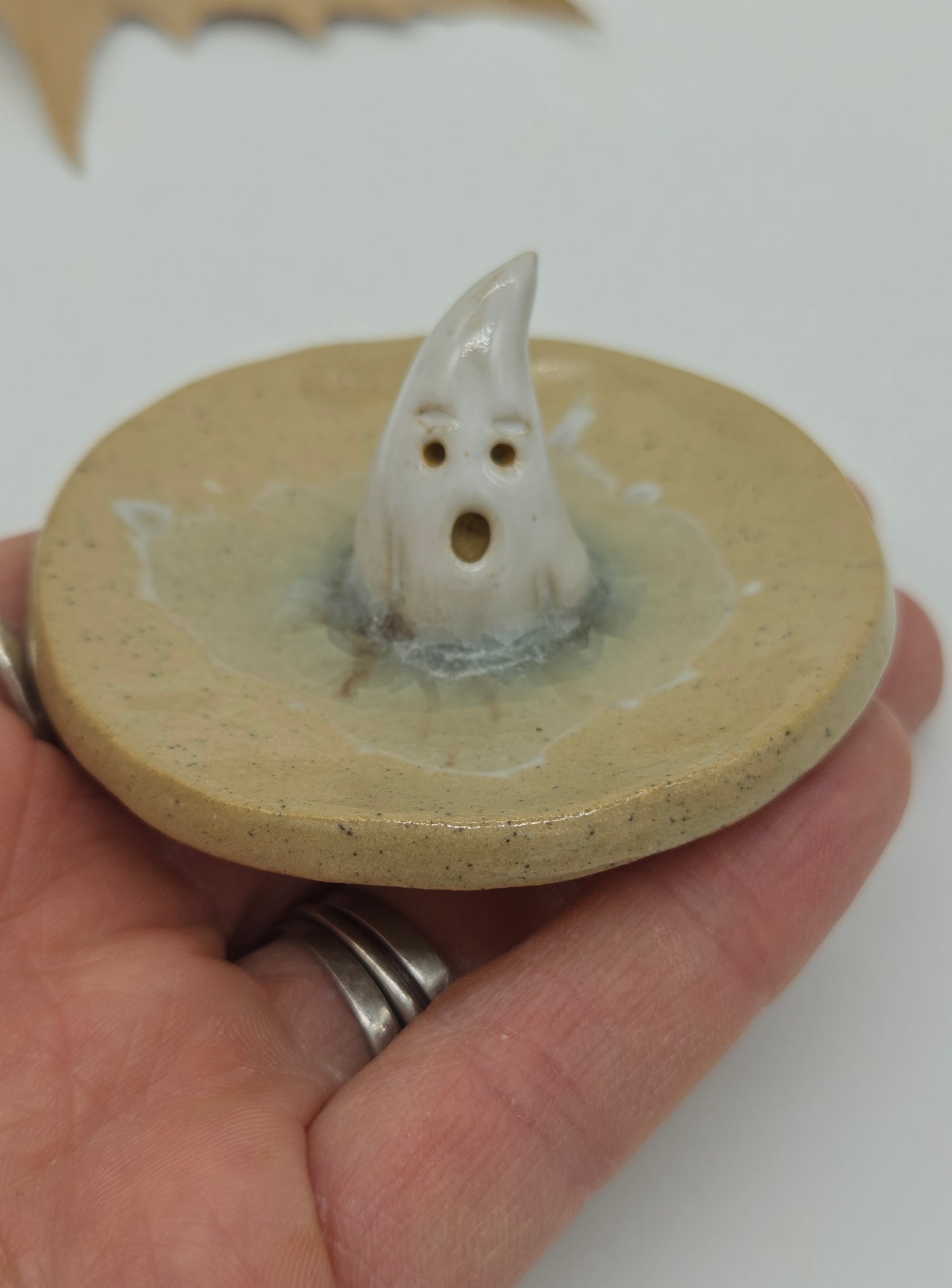 Ceramic Tiny Ghost Ring Dish