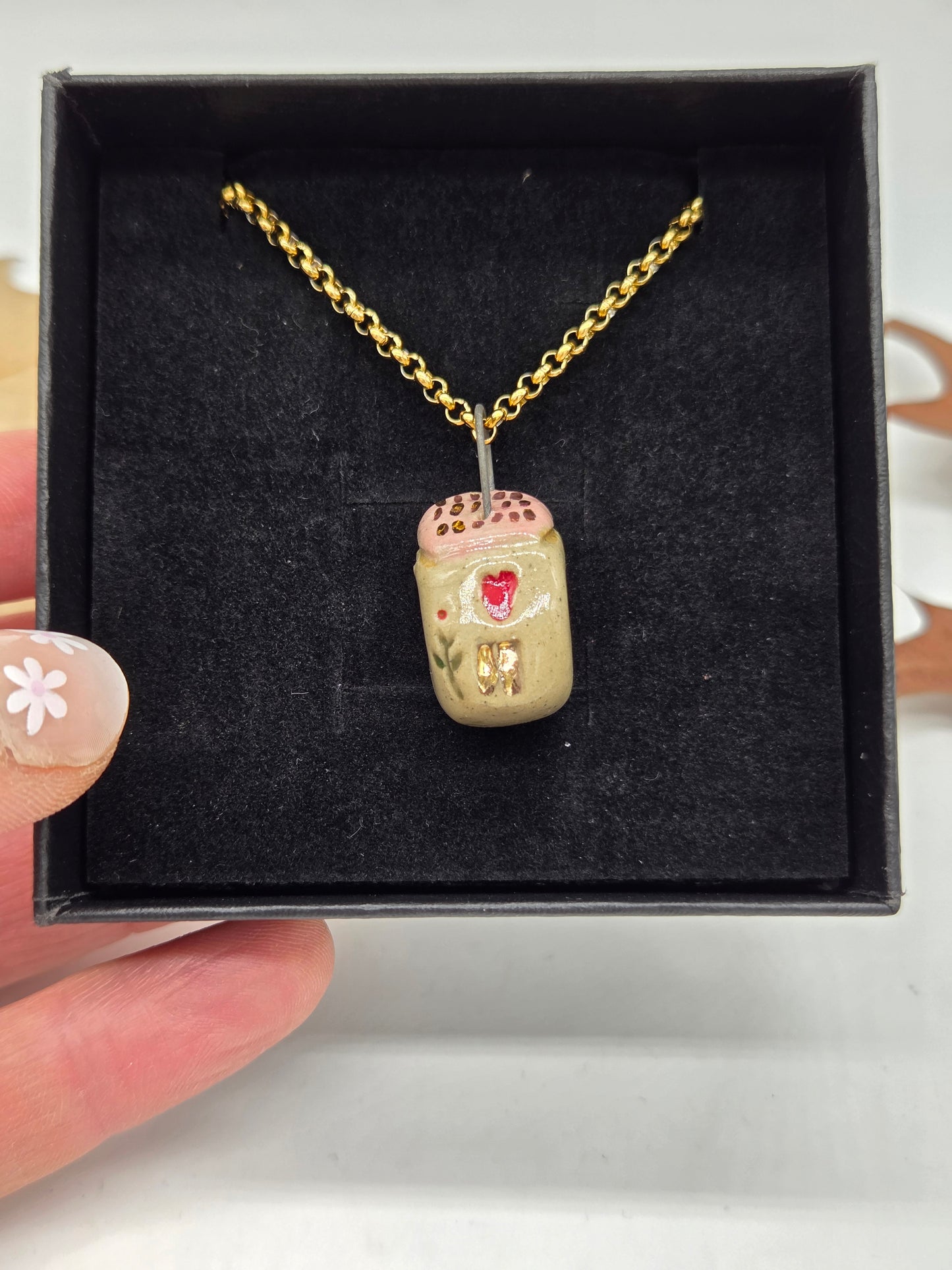 Tiny House Pendant on 18ct Gold Plated 24" Rolo Chain