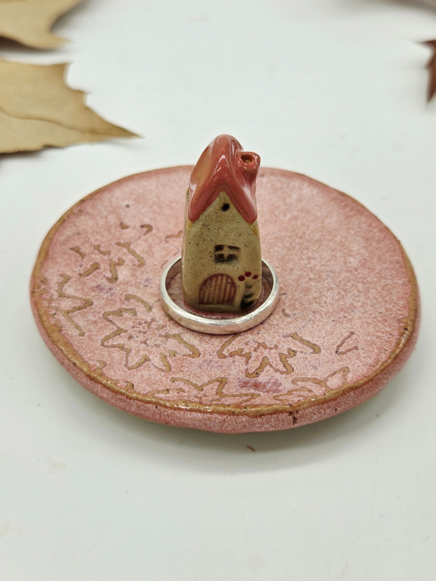 Tiny House Ring Dish - Pink with Pink Roof